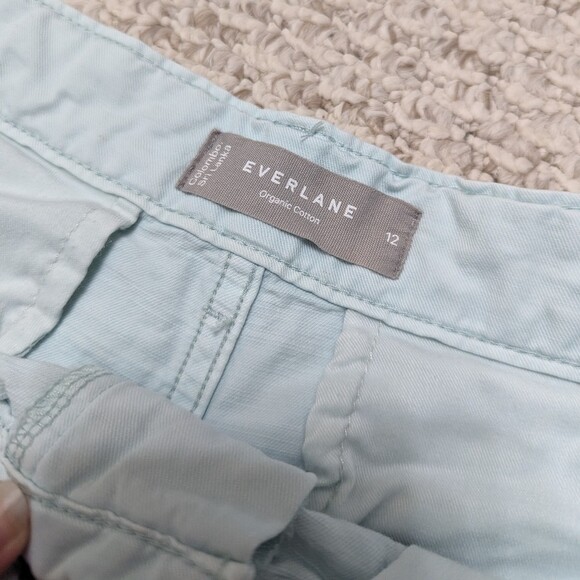 Everlane Women's Size 12 Linen Blend Pleated Front Bermuda Shorts - Picture 3 of 3